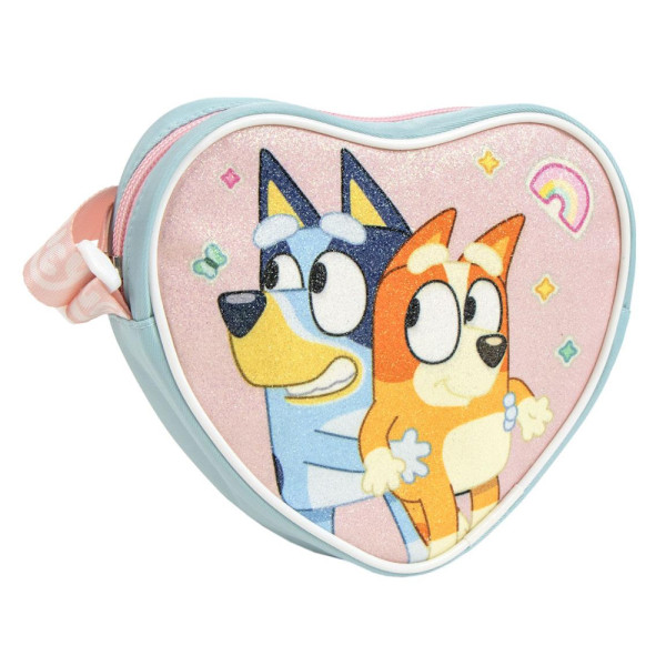 Bolso Bandolera Corazón Bluey y Bingo Niña