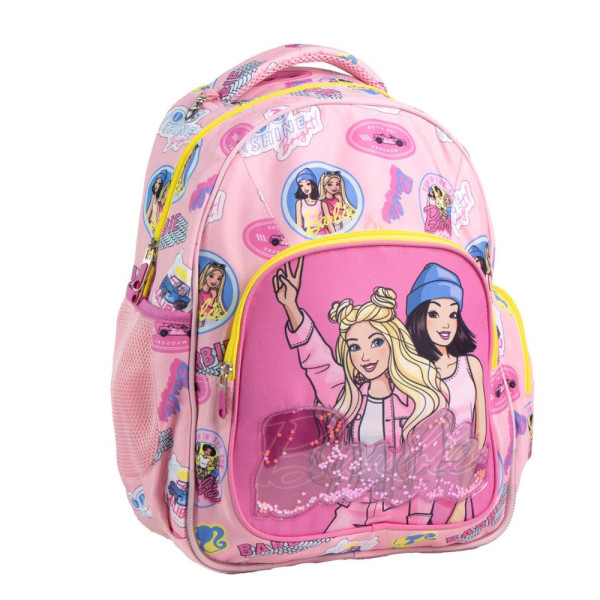 Mochila Escolar Mediana Barbie Patchs 42 CM