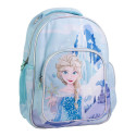 Mochila Escolar Mediana Frozen Elsa Azul Claro 42 CM