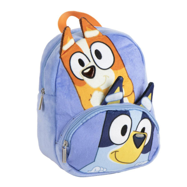 Mochila Guardería de Peluche con Bolsillo Bluey Azul