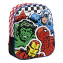 Mochila Guardería 3D Escolar Avengers Race Negra