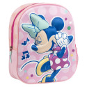 Mochila Guardería 3D Escolar Minnie Mouse Singer Rosa