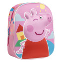 Mochila Guardería 3D Escolar Peppa Pig Sun Rosa