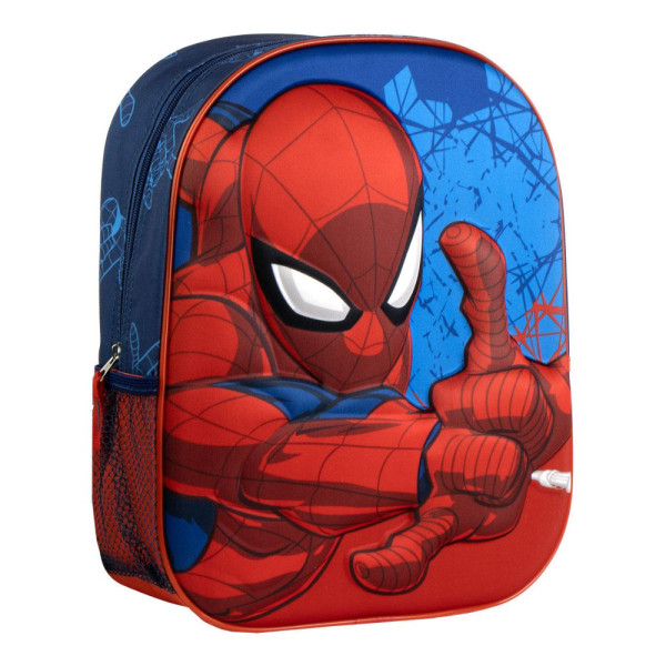 Mochila Guardería 3D Escolar Spiderman Climb Azul Marino