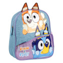Mochila Infantil 3D con Bolsillo Exterior Bluey Azul Denim