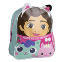 Mochila Infantil 3D con Bolsillo Exterior La Casa de Muñecas de Gabby Azul Denim