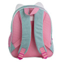 Mochila Infantil 3D con Bolsillo Exterior La Casa de Muñecas de Gabby Azul Denim