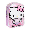 Mochila Infantil Metalizada Hello Kitty Rosa