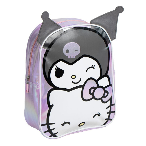 Mochila Infantil Metalizada Kuromi Lila