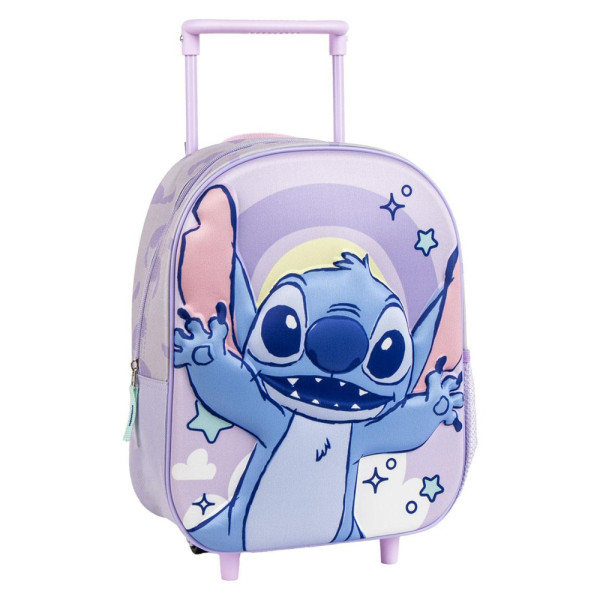 Mochila Trolley con Ruedas Guardería Stitch Stars 3D