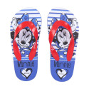 Chanclas Flip Flop Minnie Mouse Azul a Rayas Niña