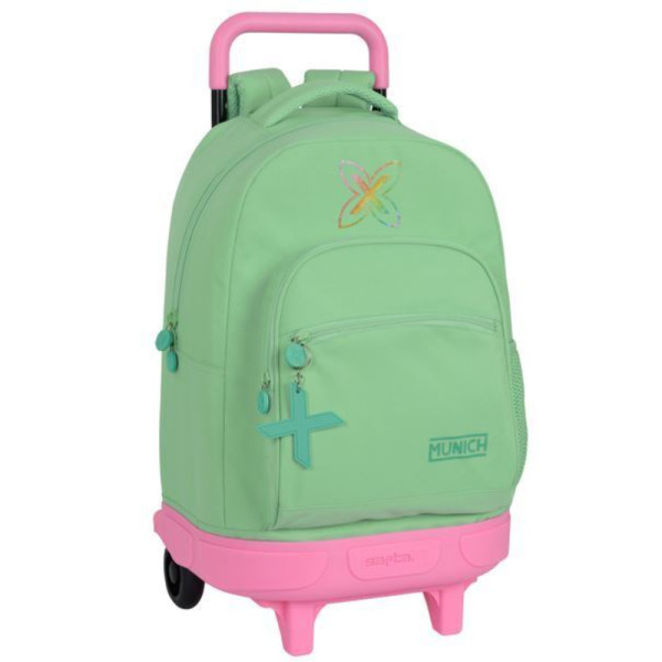 Mochila Trolley con Ruedas Compact Extraíble Munich Pistacho
