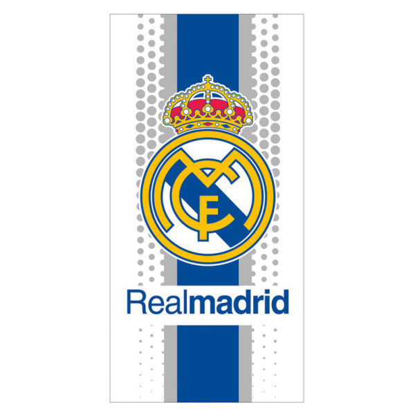 Toalla de Microfibra Real Madrid Escudo Central Blanca 140x70