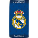 Toalla de Microfibra Real Madrid Azul Fondo Escudos 140x70