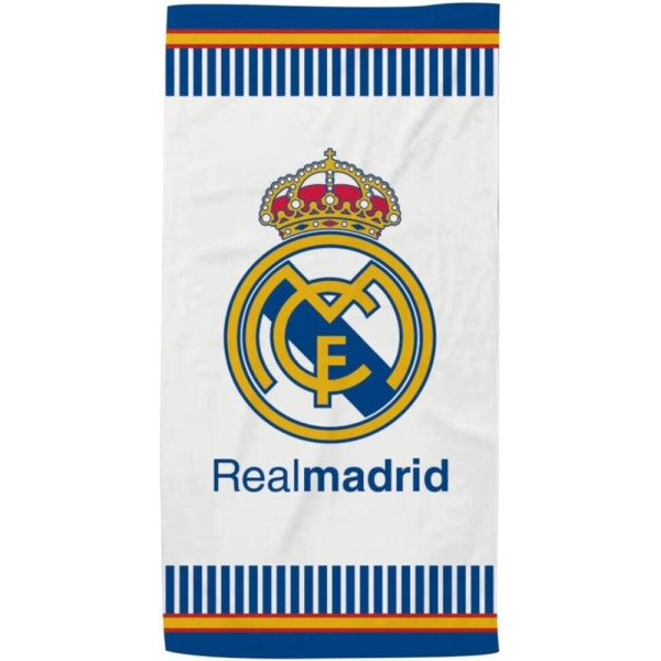 Toalla de Microfibra Real Madrid Blanca Bandas España 140x70
