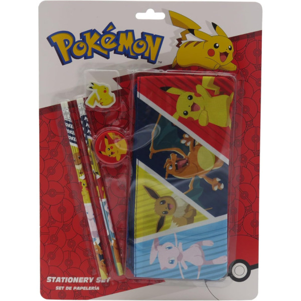 Set de Papelería Portatodo Triple Pokémon Friends