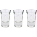 Set Tres Vasos Chupitos de Cristal Atlético de Madrid