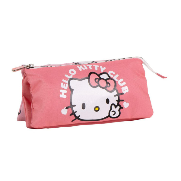 Estuche Portatodo Triple Hello Kitty Club Rosa