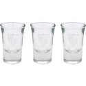 Set Tres Vasos Chupitos de Cristal Sevilla FC