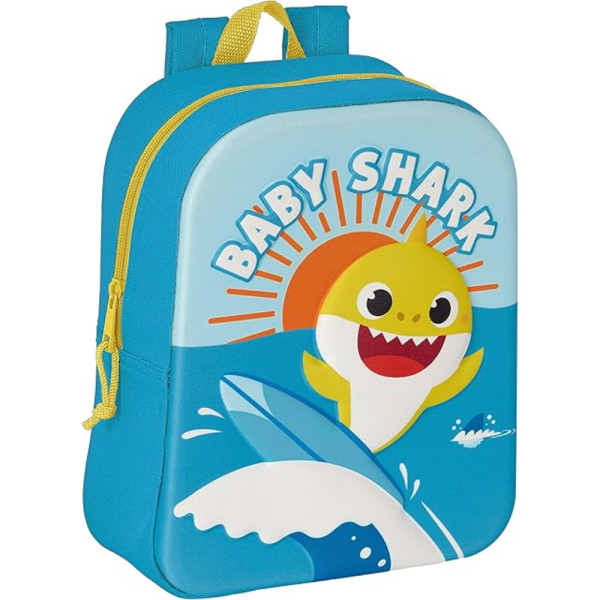 Mochila Guardería 3D Baby Shark Guardería 27 CM