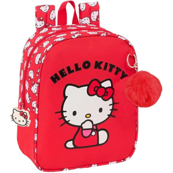 Mochila Guardería Adaptable A Carro Hello Kitty Iconic 27 CM