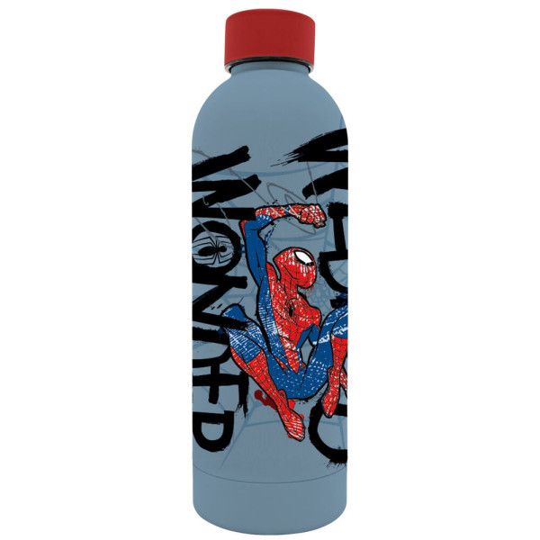 Botella Cantimplora Acero Inoxidable Spiderman Impresión 3D 500 ML