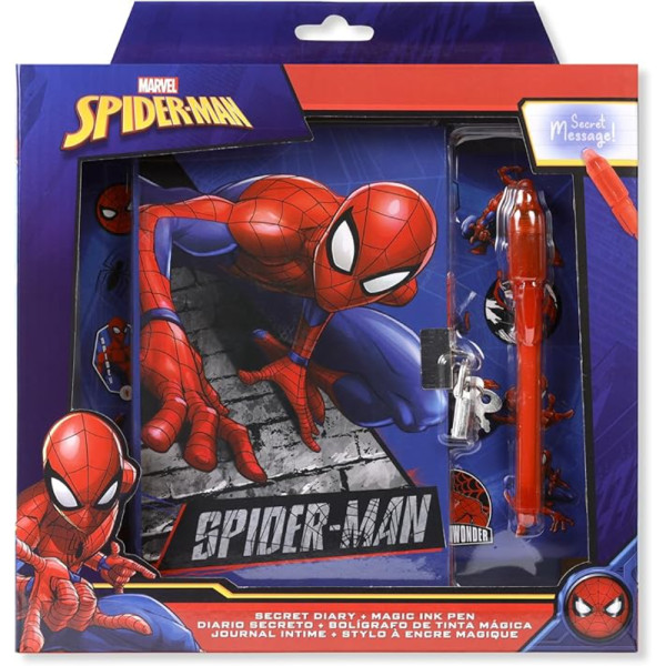 Diario Secreto Spiderman Wall Crawler con Bolígrafo Mágico A5