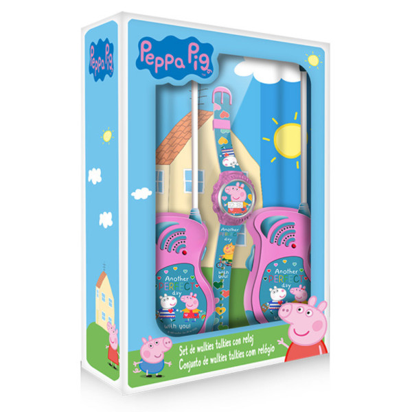Set Reloj Digital y Walkie Talkies Peppa Pig