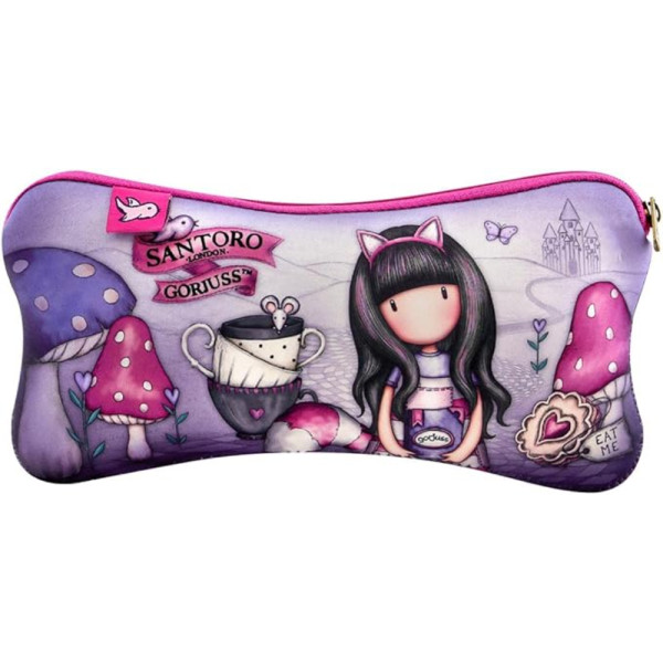 Estuche Portatodo Plano Gorjuss Cheshire Cat Neopreno