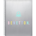 Cuaderno Benetton Silver A4 con Hojas Cuadriculadas