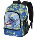 Mochila Doble Compartimento Fight Fan Lilo y Stitch Azul
