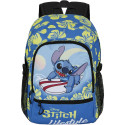 Mochila Doble Compartimento Fight Fan Lilo y Stitch Azul