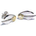Harry Potter Pendientes Golden Snitch Bañados En Plata