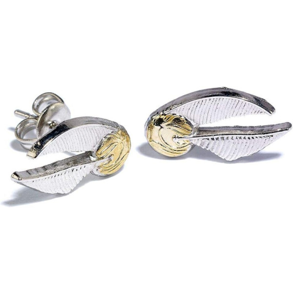 Harry Potter Pendientes Golden Snitch Bañados En Plata