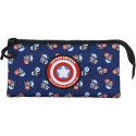 Estuche Portatodo Triple Capitán América Brave