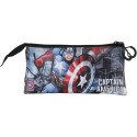 Estuche Portatodo Triple Capitán América Defender