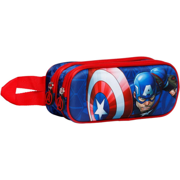 Estuche Portatodo Doble Capitán América Patriot