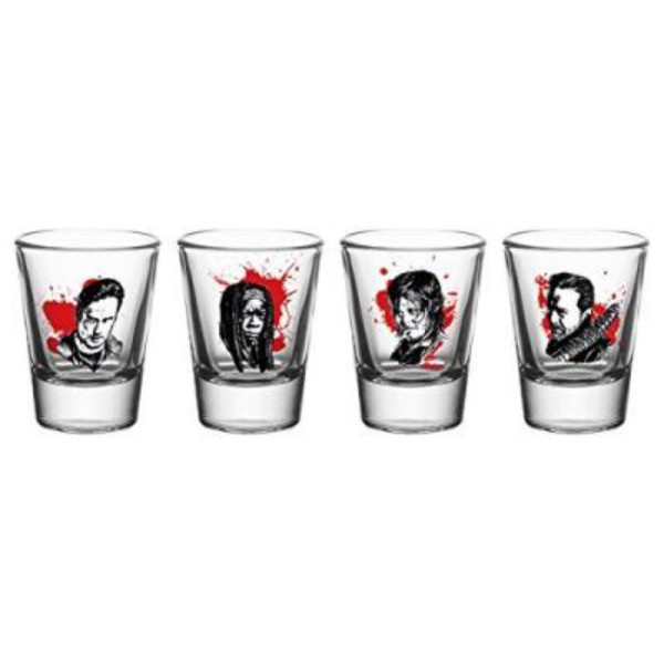 Pack de 4 Vasos de Chupito The Walking Dead Characters