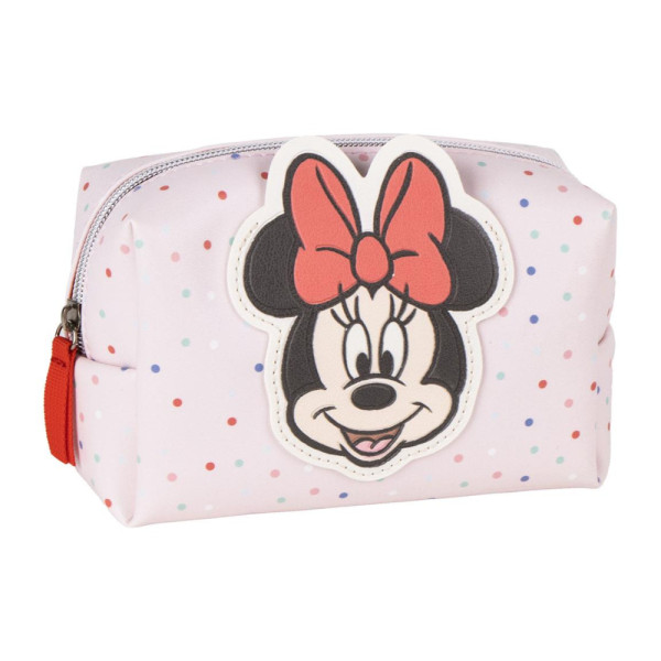 Neceser Minnie Mouse Rosa Claro con Lunares de Colores