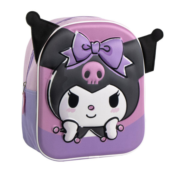 Mochila Guardería 3D Kuromi Lila Niña