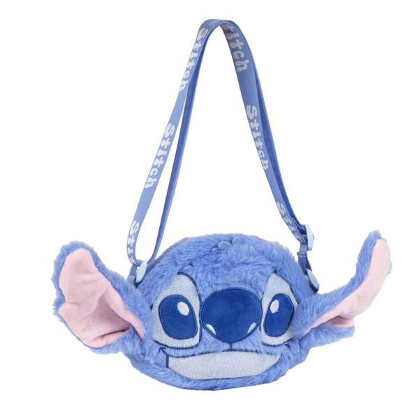 Bolso Bandolera Peluche 3D Stitch Azul