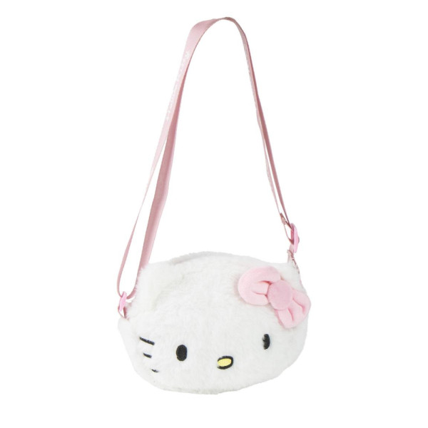 Bolso Bandolera Peluche 3D Hello Kitty Blanco