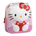 Mochila Guardería 3D Hello Kitty Rosa Claro Niña