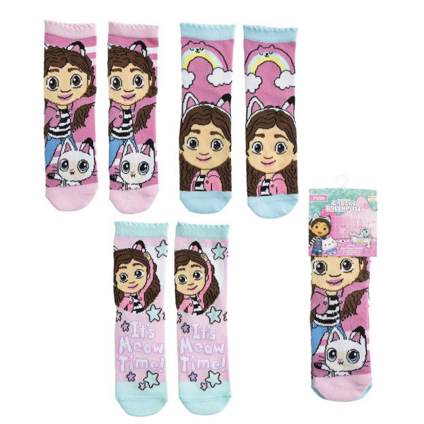 Pack 3 Calcetines La Casa de Muñecas de Gabby Estampados Blíster Niña