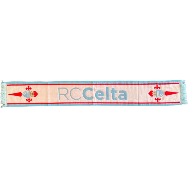 Bufanda RC Celta de Vigo Blanca Franjas Horizontales