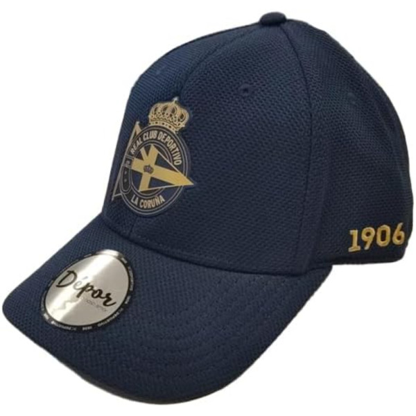 Gorra Deportivo de La Coruña Navy Escudo Dorado Hombre
