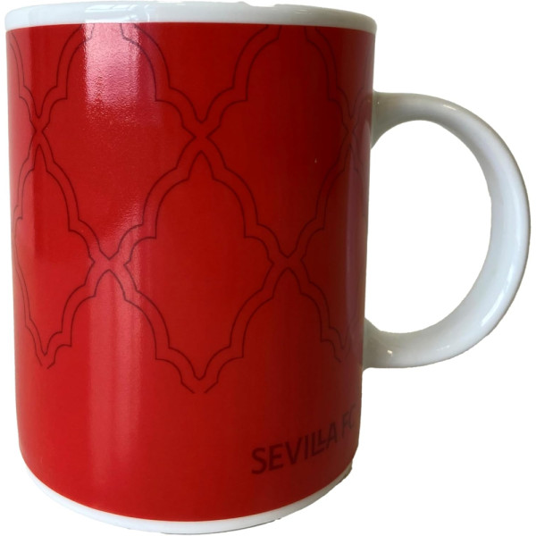 Taza de Cerámica Sevilla FC Roja Trama 250 ML