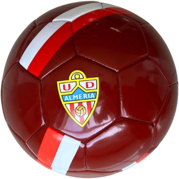 Balón UD Almería Grande Granate Franjas Rojiblancas