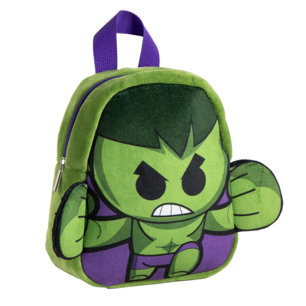 Mochila Guardería de Peluche Spiderman Hulk Hands Verde