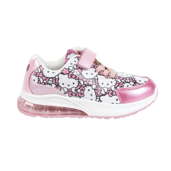 Zapatillas Deportivas con Luces Suela PVC Hello Kitty Rosa Metalizado Niña